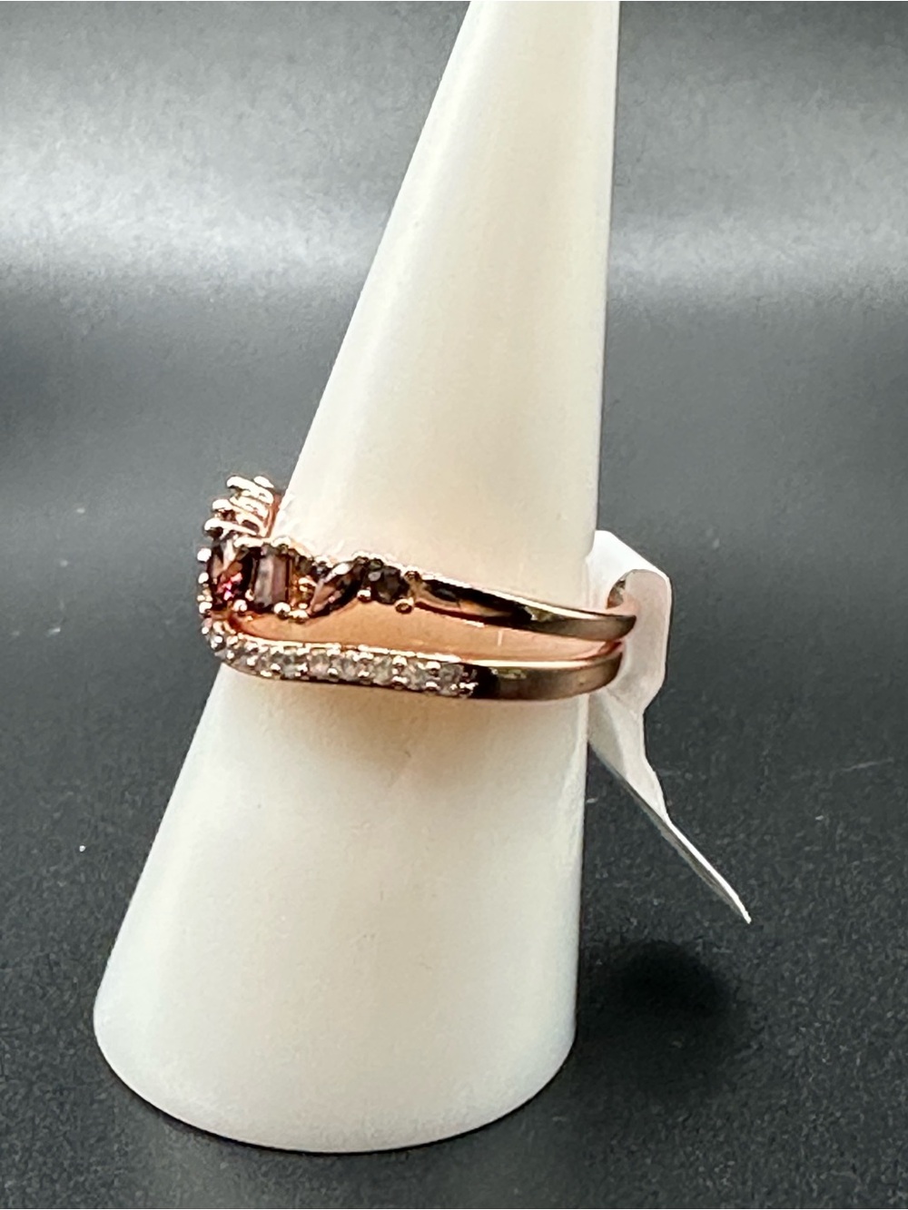 RBP7458 Waves of Sparkle Ring size 8 Rose Gold Plating NWT - Picture 3 of 7